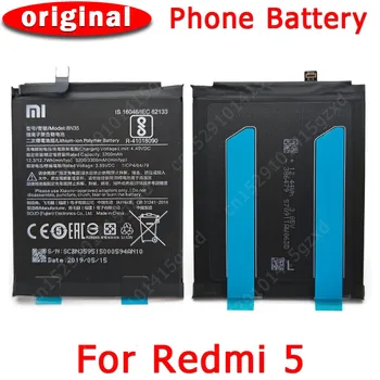 Originalus Baterijos Xiaomi Redmi 5 BN35 3200 mAh Li-ion Bateria Pakeitimo Atsarginės Dalys
