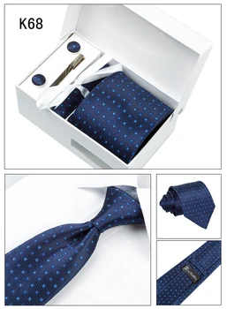 Vestuvių dovana langelį groomsmen, Verslo Dovanų rinkinys už oficialią dėvėti: kaklaraištis + manžetai saitą + stick pin + kišenėje kvadratinių + dėžutė ir krepšys