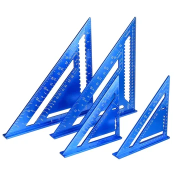 7/12 colių Metrinių Kampas Valdovas Aliuminio Lydinio Trikampio Matavimo Liniuote, Medžio Greičio Kvadrato Trikampio Kampas Matlankis