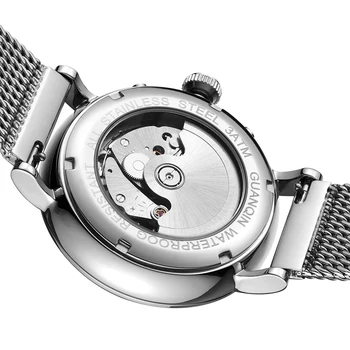 GUANQIN 2019 laikrodis verslo Automatinis laikrodis vyrams 3D Kreivė, Mechaninė vandeniui vyriški laikrodžiai top brand prabanga erkek kol saati