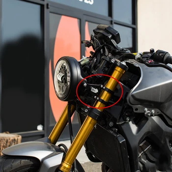 Motociklo Priekinės Šakės Vamzdžiai CNC Mount Žibintų Laikiklis Aliuminio Juoda 42mm Tinka BMW K100 K75